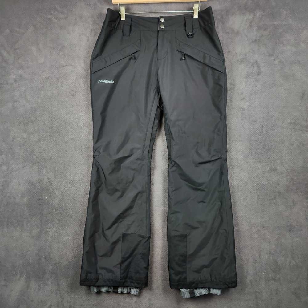 Patagonia Insulated Snowbelle Pants Womens Medium Black Ski Snowboard H2No RECCO